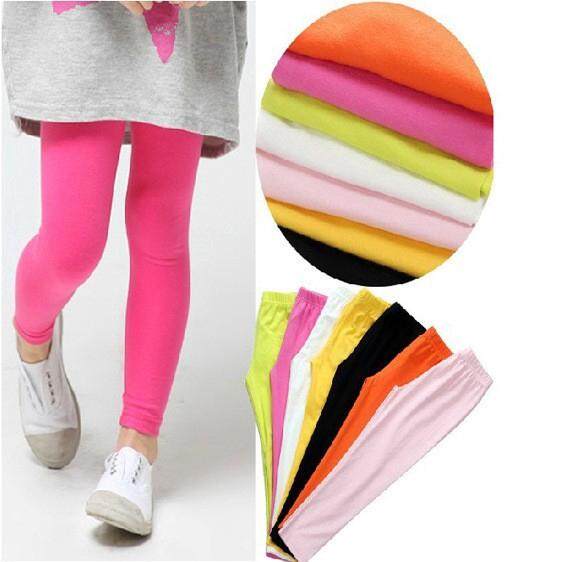 Candy Color Trousers Leggings Pants Girls Full Length Stretch Girls Children