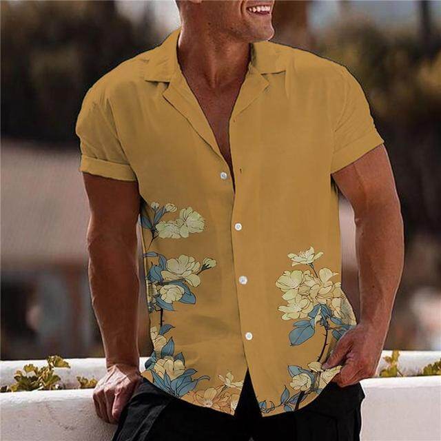 2024 Floral Shirts For Men 3D Print Men'S Hawaiian Tropical Shirt Beach Short Sleeve Fashion Tops Tee Shirt Homme Blouse Camisa 👔👔