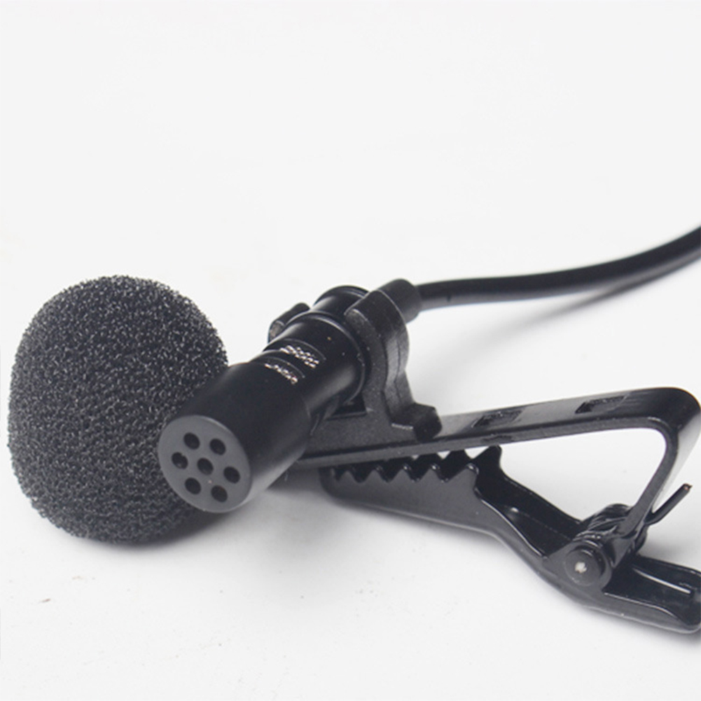 3.5mm Jack Mobile Phone Microphone Tie Clip on Lapel Microphone for Smartphone