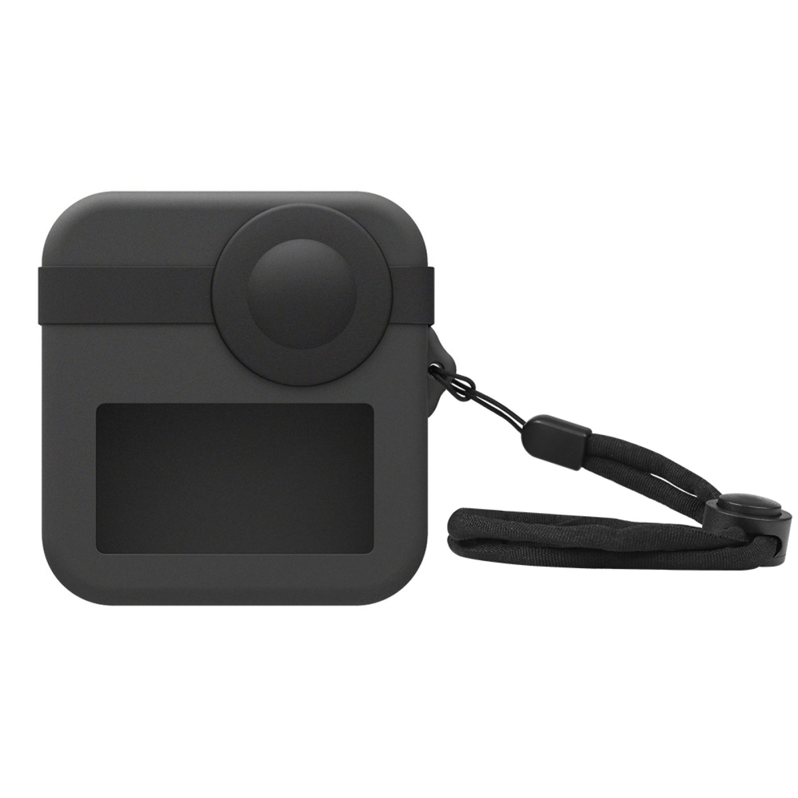[Hàng có sẵn] Vỏ mũ ống kính kép tối đa PULUZ cho GoPro + Vỏ bảo vệ silicon thân máy (Màu đen)
