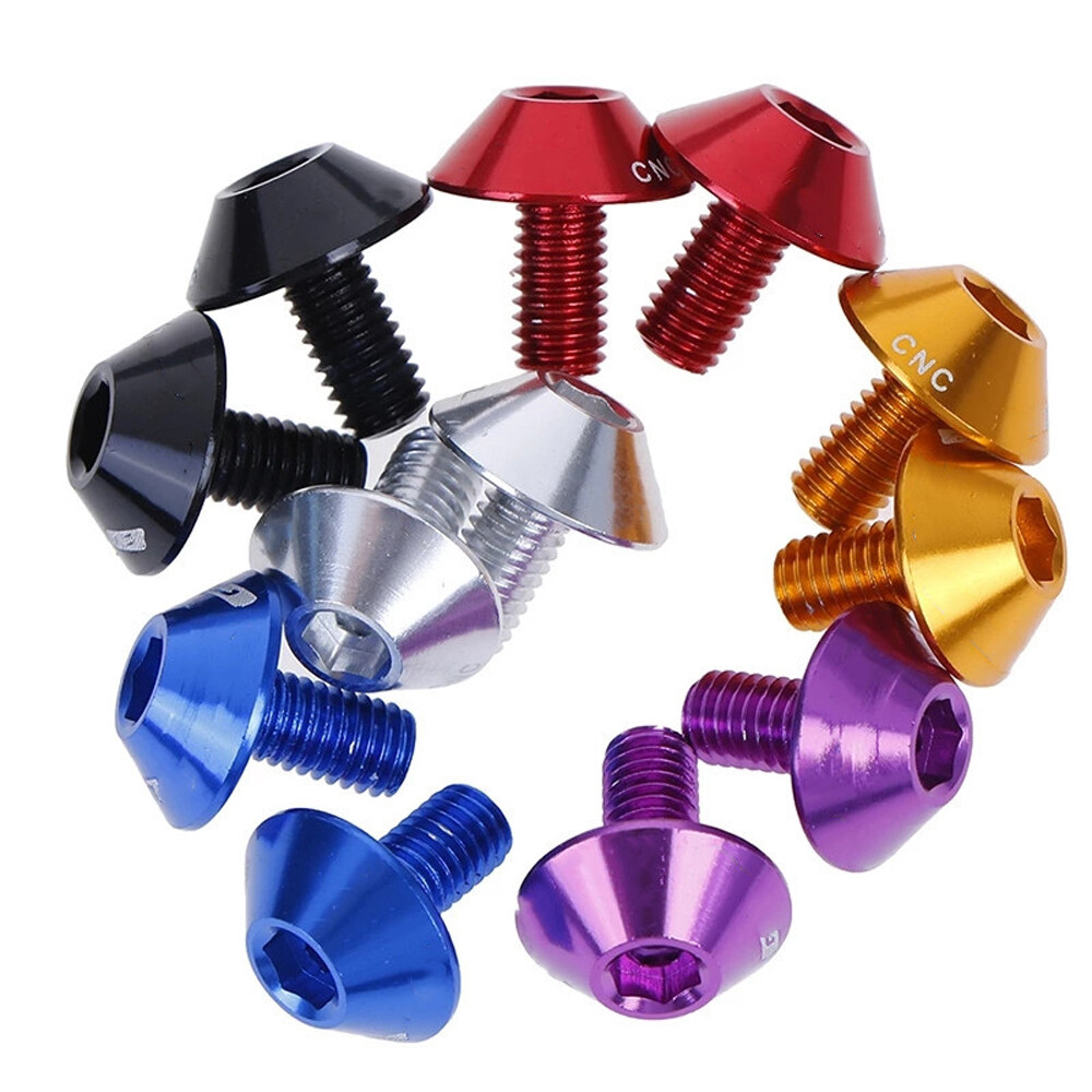 2Pcs//Set Colorful MTB Water Bottle Holder Cage Screw Bolts M5x12mm Screw