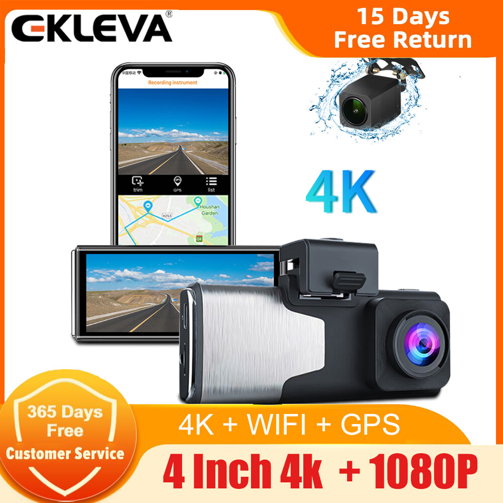 EKLEVA Car DVR WiFi GPS 4K Dash Cam Taking Photos Car Camera Ultra HD