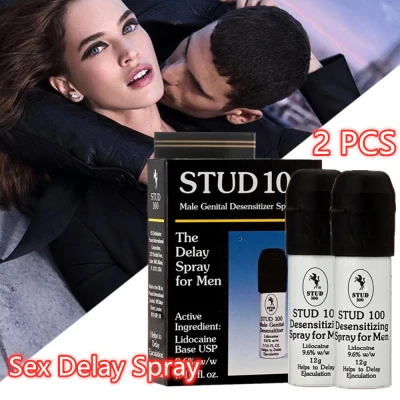 2PCS Hot Sex Delay Spray for Men Male Last Longer Ejaculation Premature Adult Sex Product External Use Studs_100 Men Delay Spray