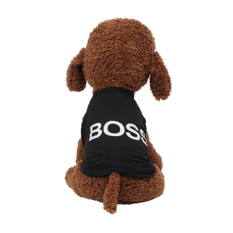 Miễn Phí Vận Chuyển Thú Cưng Mới Thoáng Khí Xuân Hè Cổ Điển Boss In Vest Quần Áo Chó Mèo