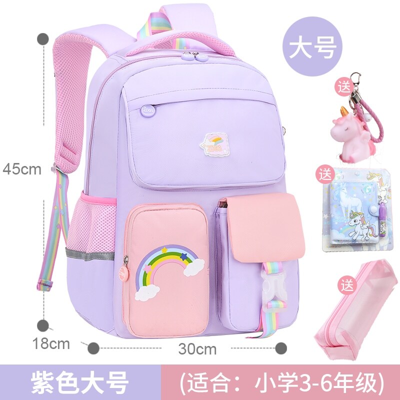 ✑✹ The new girl to sixth grade girl ultralight spinal during the 123 children's backpack a primary school pupil's school bag