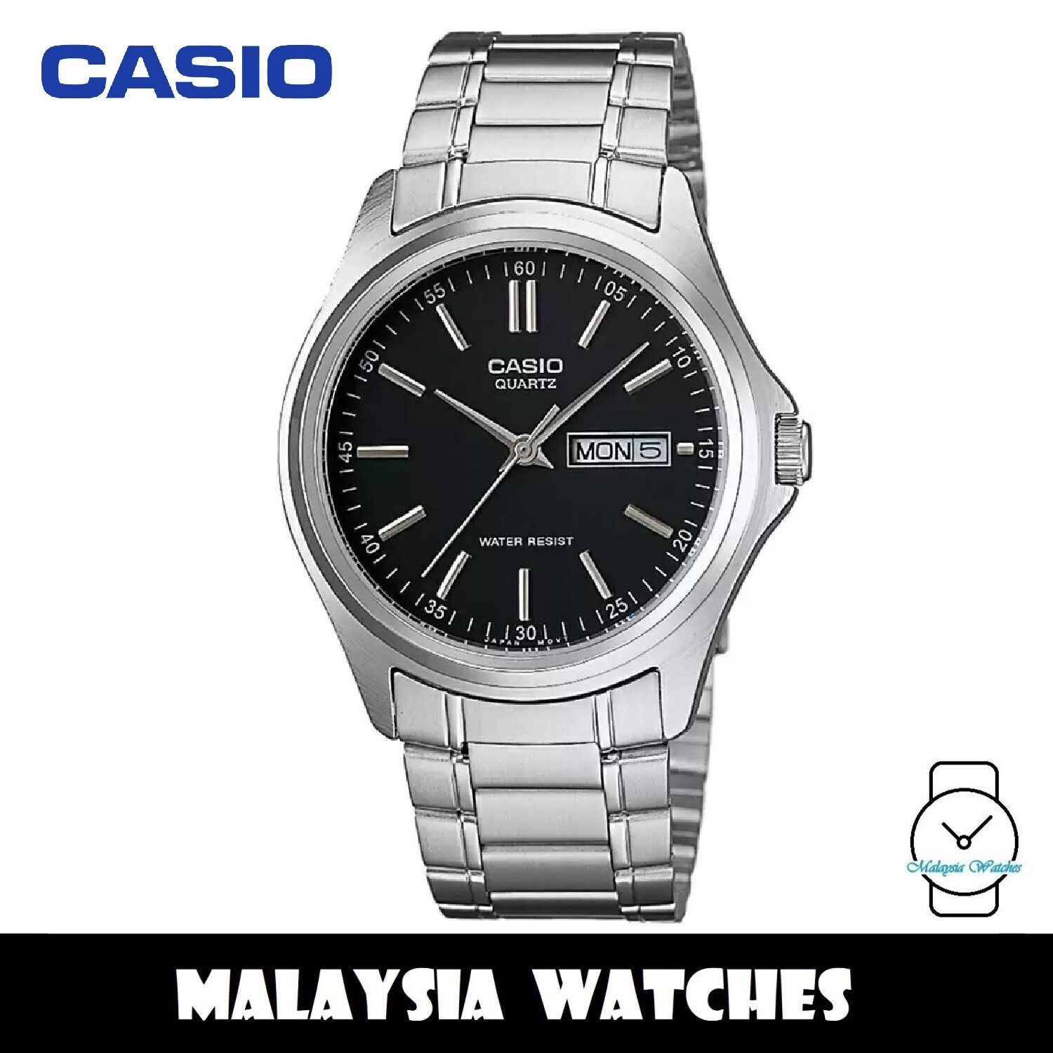 100 Original Casio Enticer MTP 1239D 1A Quartz Black Dial Stainless Steel Men s Watch MTP1239D MTP1239D 1A MTP 1239D 1ADF Lazada