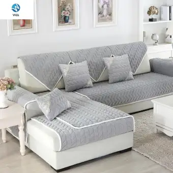 Wilk 1 Piece Plush Sofa Cover Thick Warm Sofa Towel Four Seasons