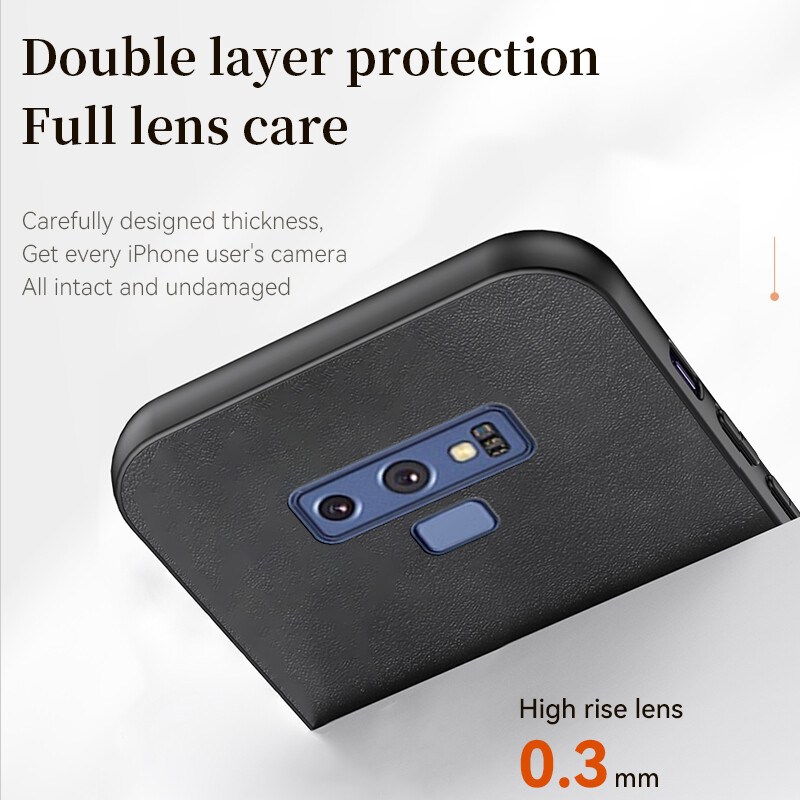 Cho Samsung Galaxy Note 9 trường hợp Samsung note9 TPU mềm mờ chống Sốc Ốp điện thoại kết cấu da Bìa