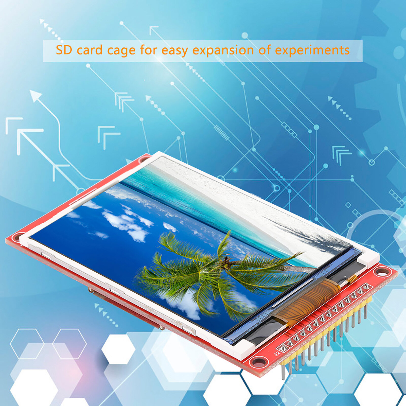 Lcd Controller Board Kit 3.2Inch Useful Stable Practical Lcd Tft Display Module for 4-Wire Spi Interface 240x320 3.3V -5V Ili9341