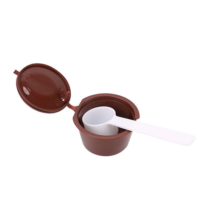 6xCup +2xSpoon Dolce Gusto Reusable Pod Refillable Filter Pod Cup Coffee Nescafe