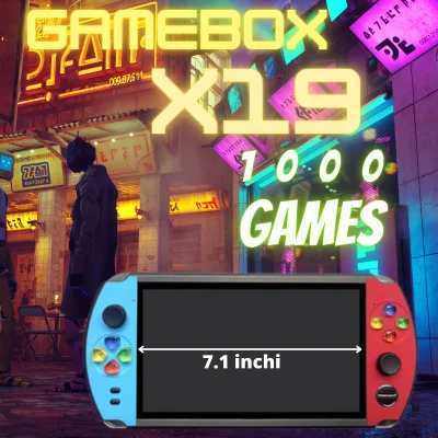 X19 7.0 inch Screen Retro Game Player TV Out Video Console for Portable Handheld Gaming Player Kids Gift
