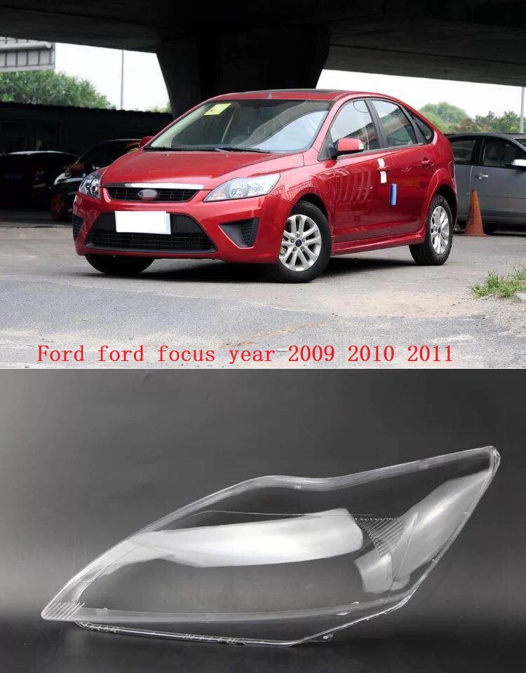 1*PAIR Ford focus year 2009 2010 2011 Headlight transparent Lens Cover /Frontbumper Headlamp light lens / headlamp cover cap