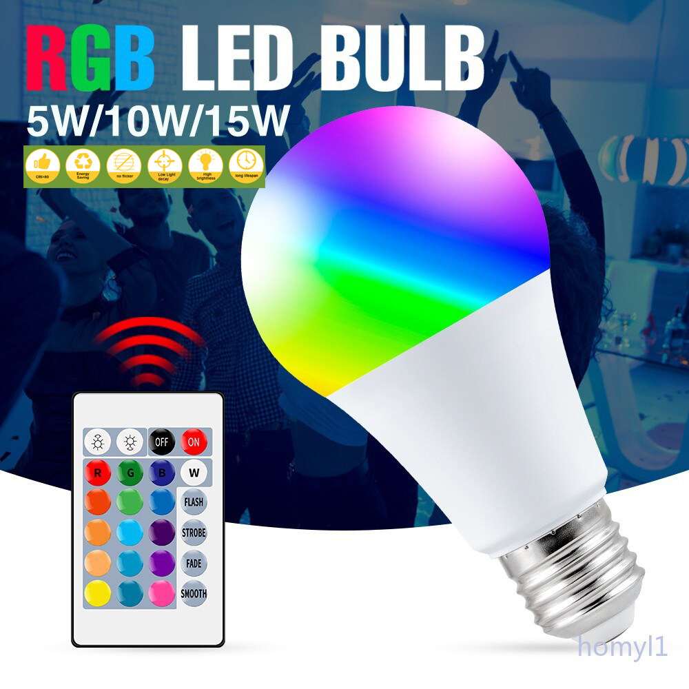 Bóng Đèn 220V E27 Rgb Đèn Led 5W 15W Rgb Lampada Đèn Led Rgbw Thay Đổi Nhiều Màu Sắc Với Bộ Nhớ Điều Khiển Từ Xa Ir Để Trang Trí Nhà Nghỉ Lễ