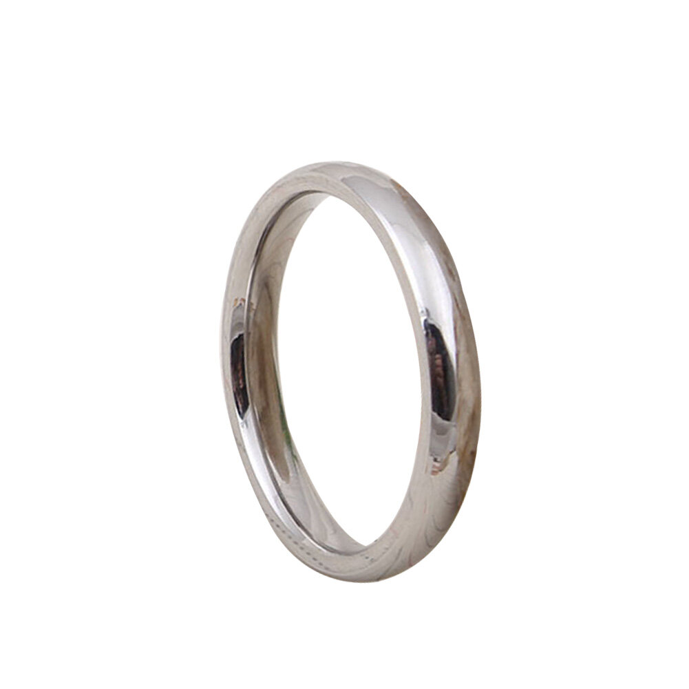 Simple Smooth Loop Man Woman Couple Finger Ring Charm Jewelry Party Accessories