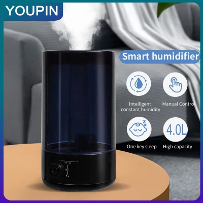 YOUPIN ultrasonic air humidifier, essential oil diffuser, air diffuser, fragrance diffuser is suitable for baby room office fragrance diffuser, essential oil air diffuser, diffuser humidifier 4L, portable humidifier, household general diffuser