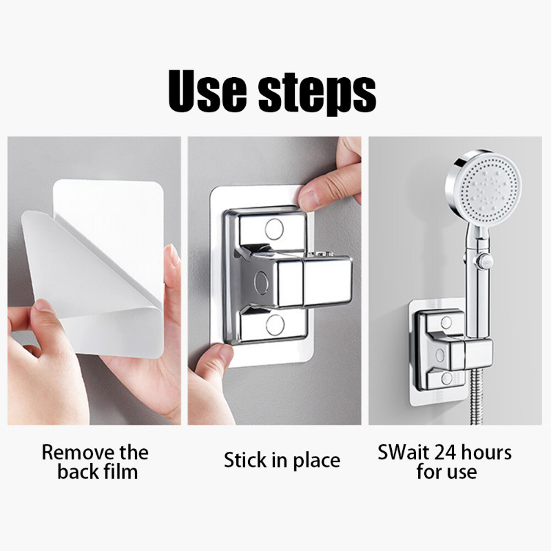 1PC Đầu vòi sen chủ có thể điều chỉnh tường vòi sen chủ Punch-Free vòi hoa sen giá đỡ cầm tay phụ kiện phòng tắm