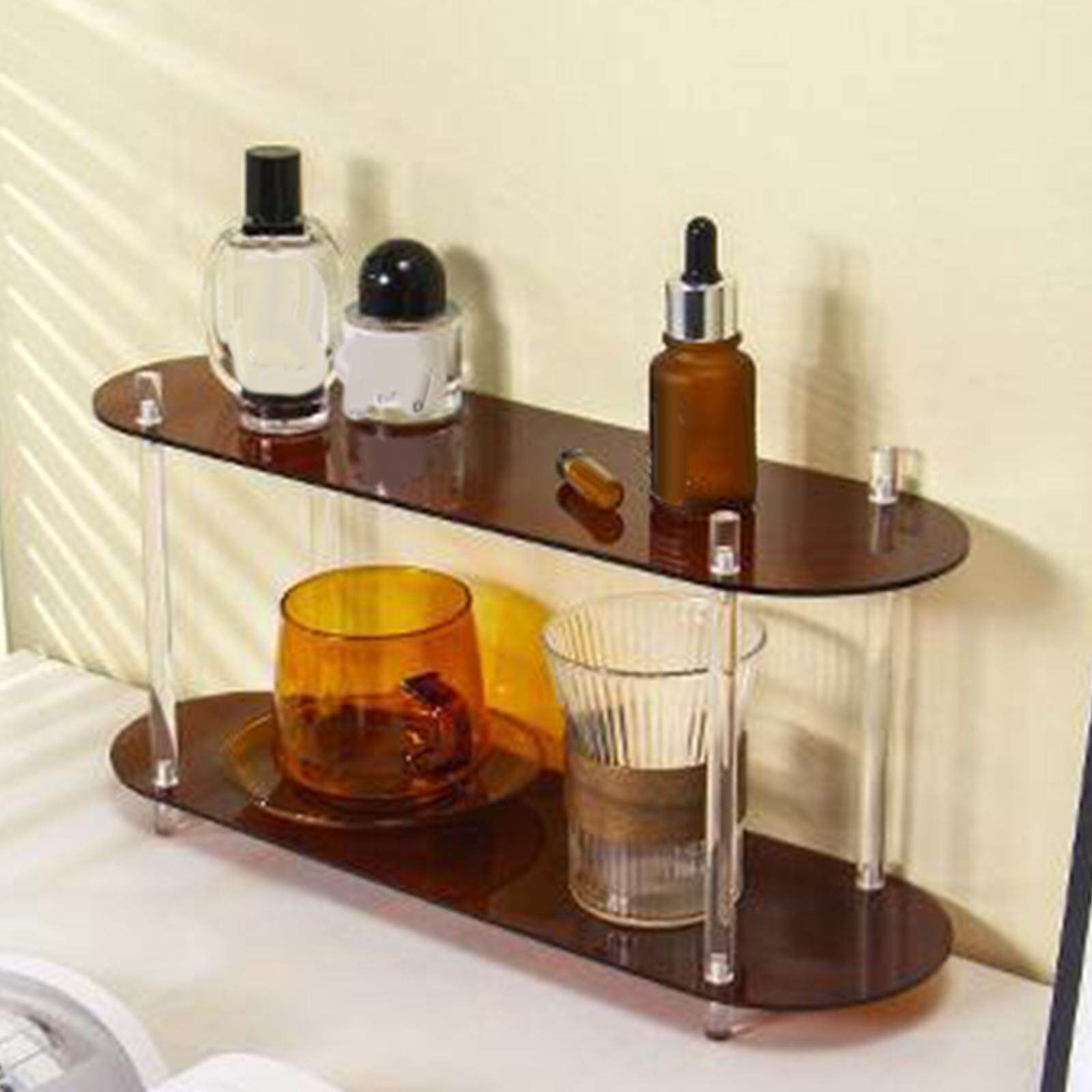 Moon Rodeo 2 Tier Bathroom Storage Rack Makeup Organizer, Shower Caddy Shelf Counter Stand