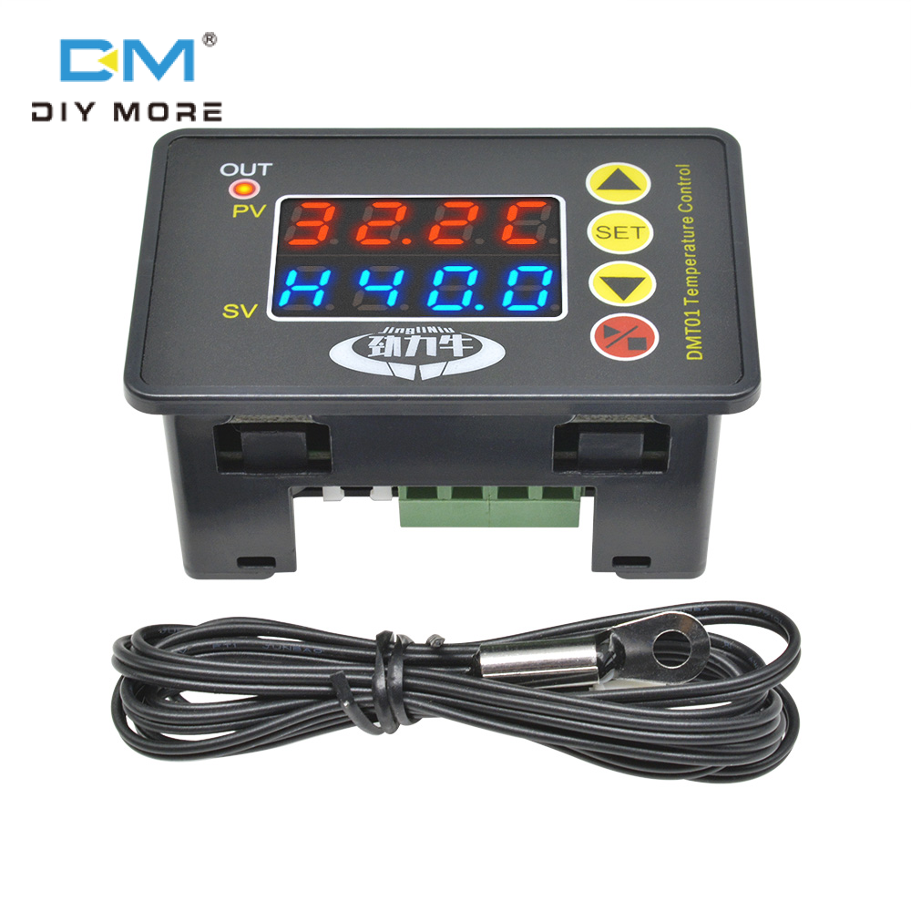 diymore NT01 Digital Display Temperature Controller Controlador De Temperatura Incubator Cooling Heating Switch Thermostat NTC Sensor