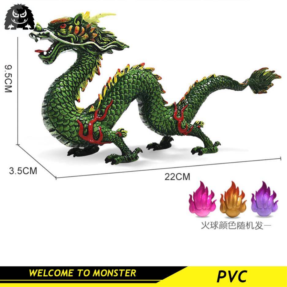 Monster Oriental Dragon Model Chinese Dragon Blue Dragon Silver Dragon Golden Dragon Animals Action Figures Figurine PVC Miniature Collection Toys Action Figures Educational Kids Toy Toys