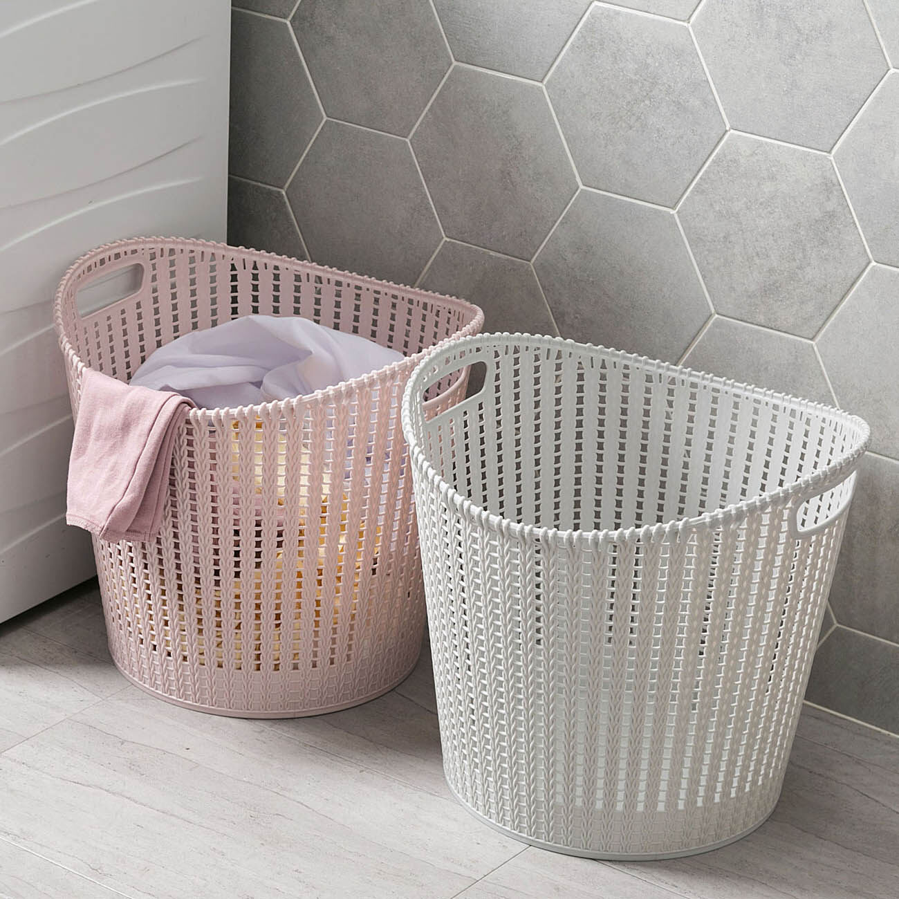 CNMF High-Capacity Hollow Washable Resilient Laundry Basket