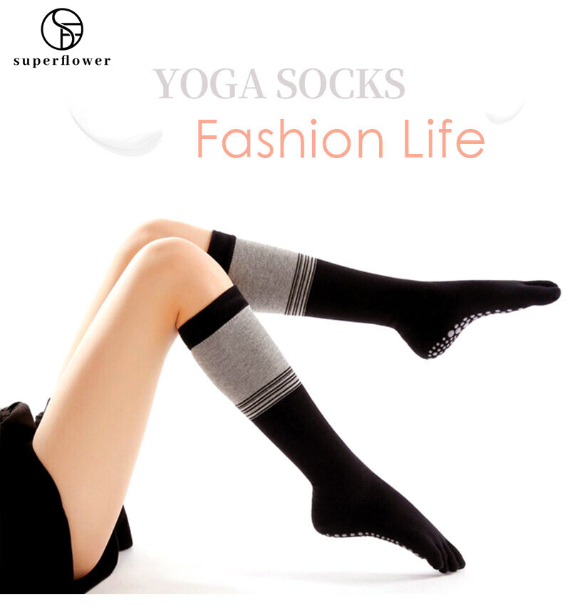 SUPERFLOWER Dames Antislip Yoga So Katoen Elasticiteit Vijf vingers Anti So Fiess Pilates Gym dame danssport_voghion.com