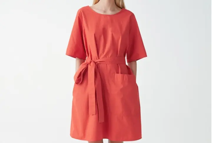 cos orange dress