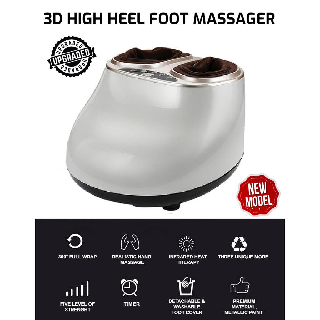 Foot Therapy Massager Reflexology Massage Machine Shiatsu Infrared Light Heat Mesin Urut Kaki