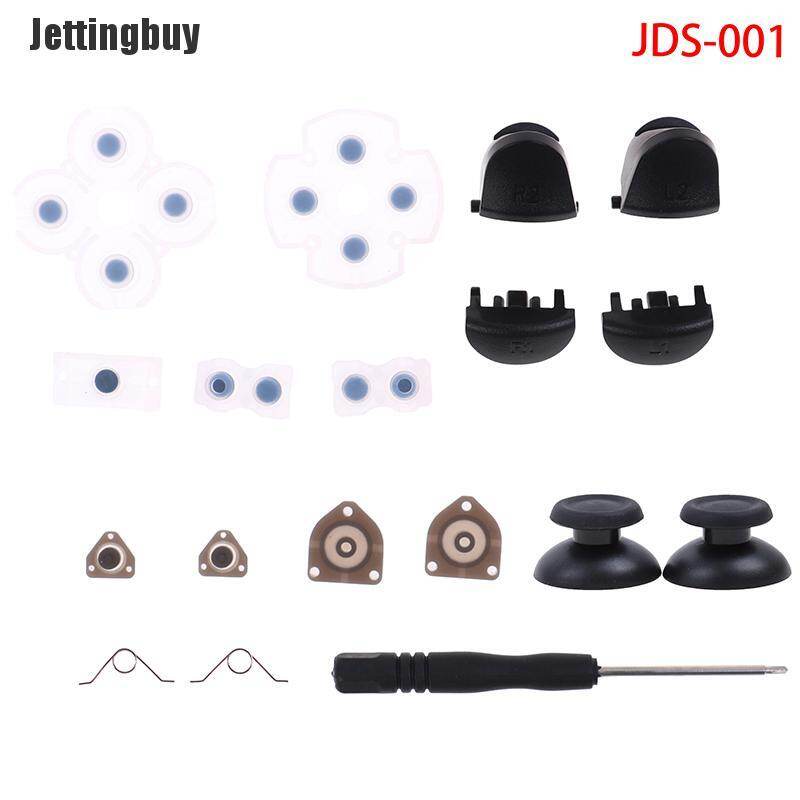 [Jettingbuy] 1Set PS4 Controller Part Trigger Buttons Analog Stick + Conductive Rubber Button
