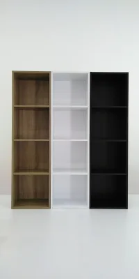 my-com 4 Tier Wooden Bookshelf / Utility Shelf / Multipurpose Shelf / 4 Tingkat Rak Buku / Buku Almari / Rak Kayu EF-CB-2434