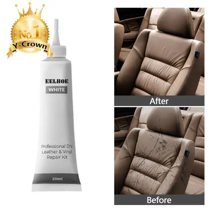 Y Crown 1pc 20ml Car Seat Repair Cream Leather Sofa Coats Holes Scratch S Rips Liquid Tool Indoor Cleaner Lazada Singapore - How To Fix Broken Leather Car Seat