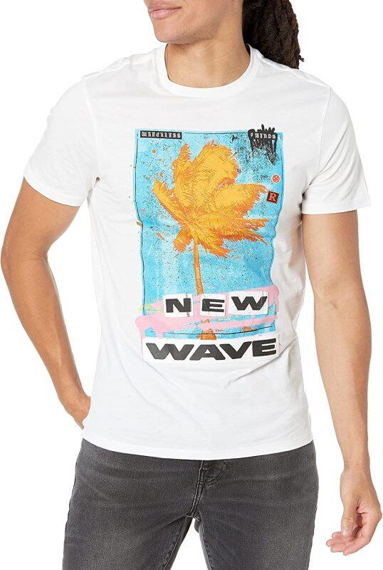 [SF]GUESS Men's Short Sleeve Eco Palm Graphic Tee