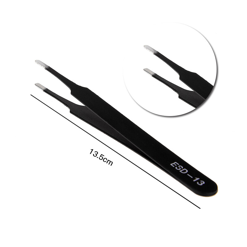 Ashowner Bộ Nhíp Chính Xác 6 Cái Nhíp Chống Tĩnh Điện Nhíp Không Gỉ, Nhíp Thẳng Cong Đầu Độ Chính Xác Cao, Sửa Chữa Kềm Đa Năng Không Gỉ