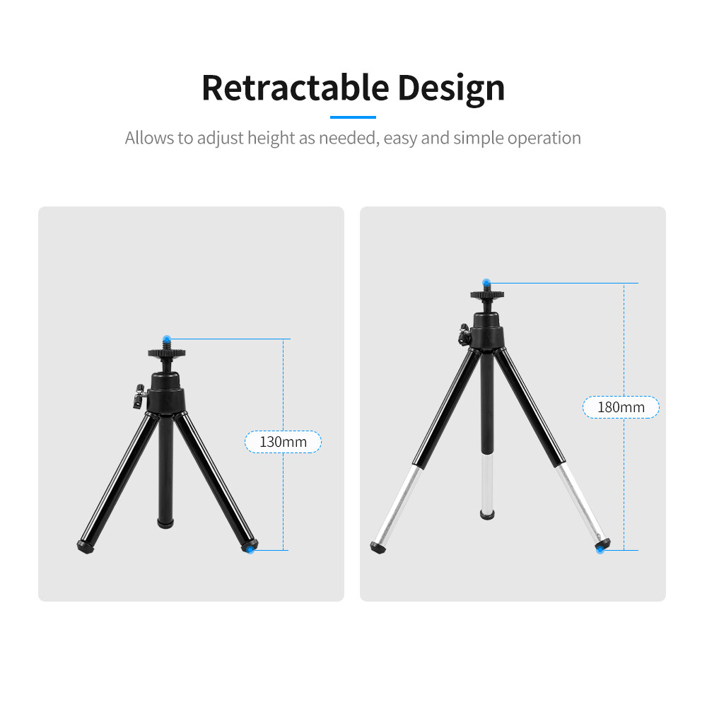 Chân Máy Webcam Di Động Webcam Mini Nhẹ, Chân Máy Cho Webcam Điện Thoại Thông Minh Giá Ba Chân Để Bàn, Giá Đỡ Điện Thoại Giá Để Bàn