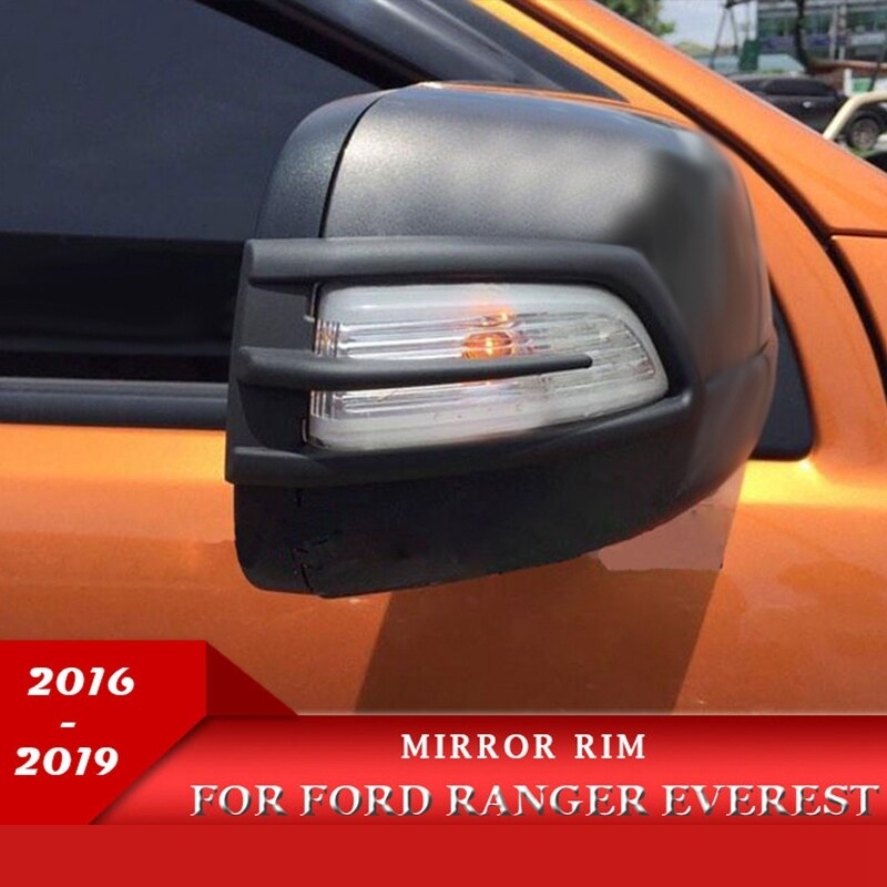 For Ford Ranger T7 Everest Endeavour 16-19 Car Rearview Mirror Decoration Sticker Rear View Lights Decorative Frame