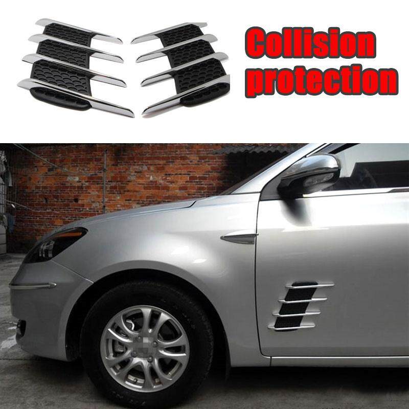 Power 1 PC Mobil Baru Hiu Insang Stiker Outlet Ventilasi Simulasi Palsu Lubang Angin Sisi Hood Bonnet Dekoratif Modifikasi Gaya Mobil