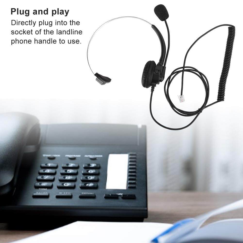 headset with mic for landline phone