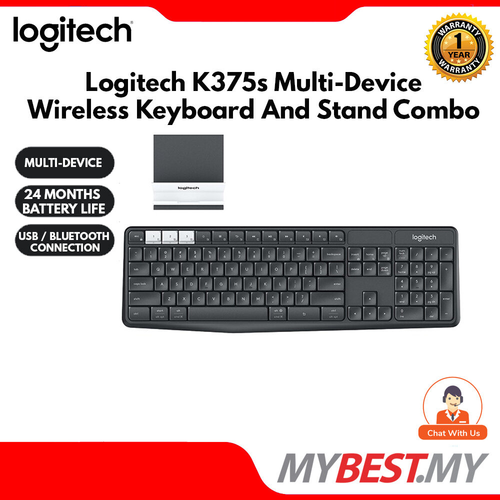 Logitech K375s MultiDevice Wireless Keyboard and Stand Combo Lazada