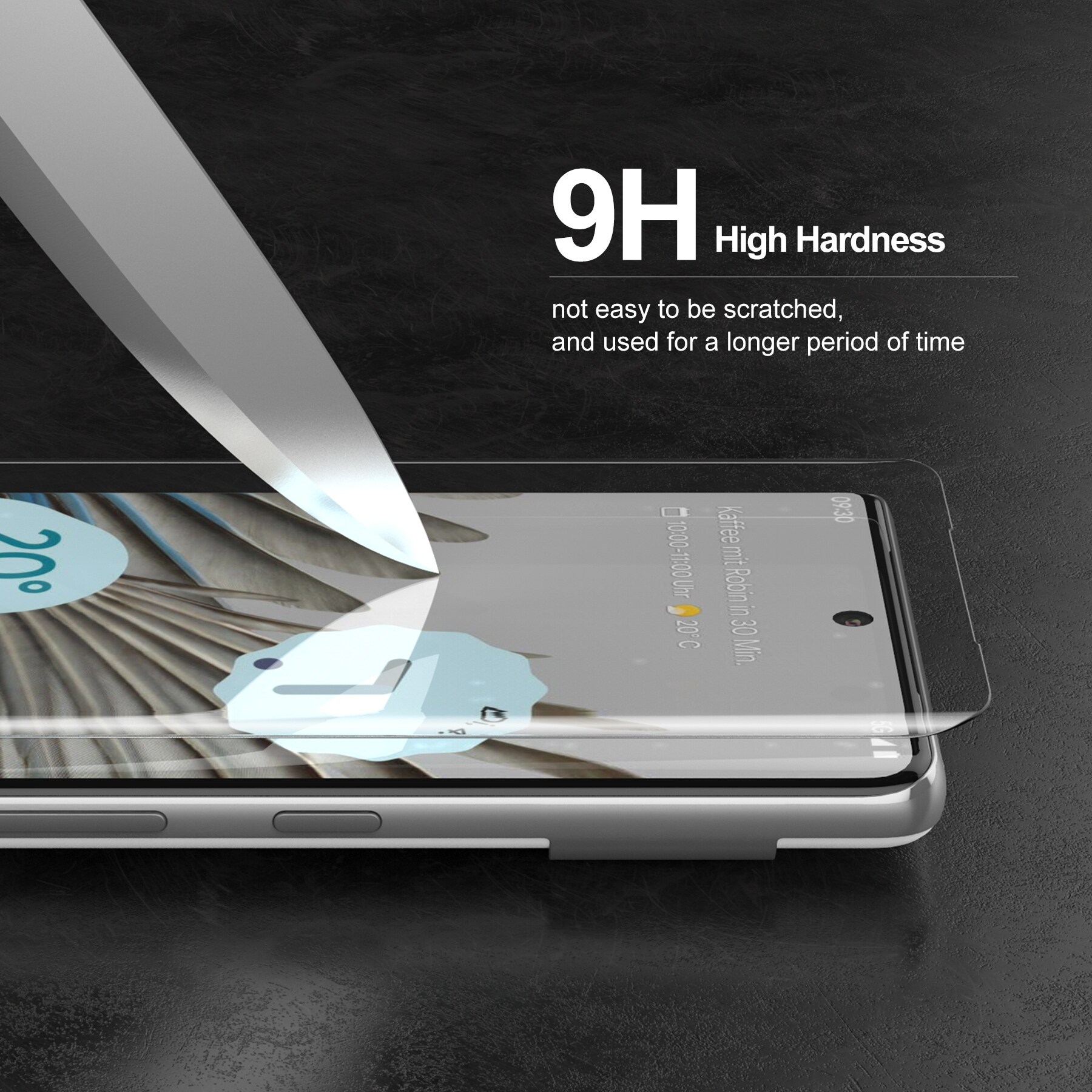 {hot} 2PCS Tempered Glass for Google Pixel 7 Pro Screen Protector Full Protective Fingerprint Unlock 3D Curved UV Liquid
