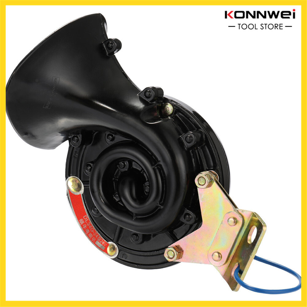 Còi ốc sên điện chống nước màu đen lớn 105db 24v còi hơi âm thanh hoành hành cho ô tô xe máy xe tải thuyền