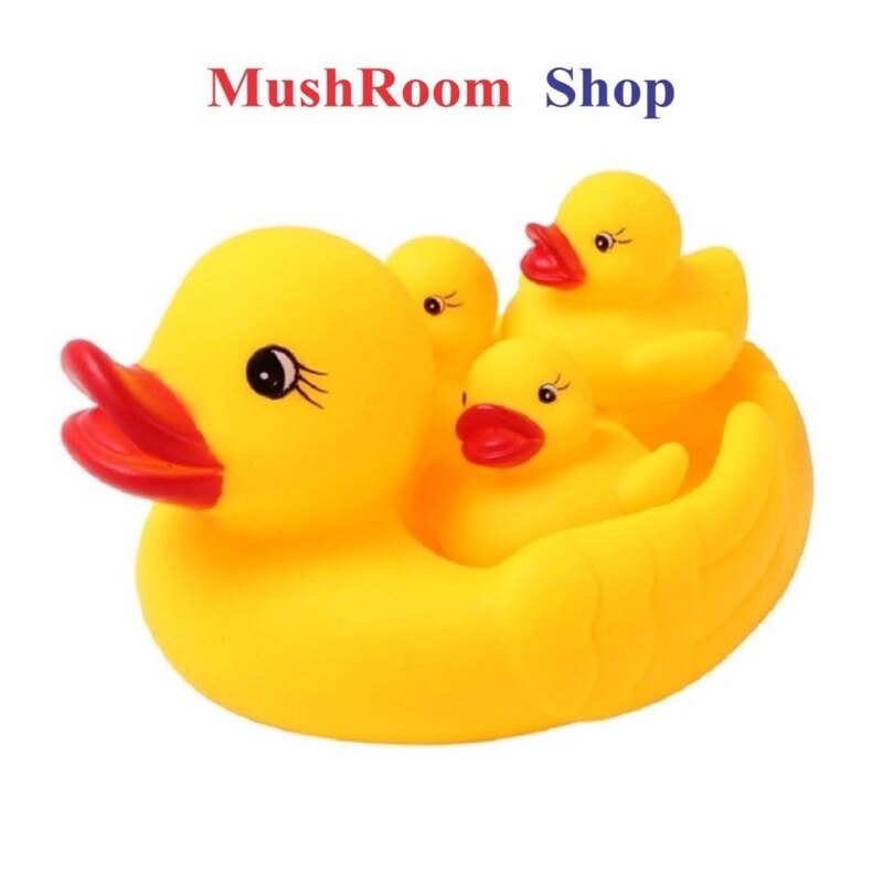 Đồ chơi nhà tắm vịt thả bồn bóp kêu chíp chíp dành cho bé