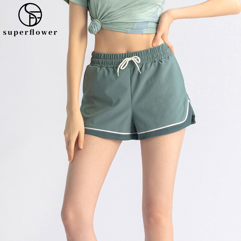 Women's Sprots Shorts with Pockets Elastic Waist Quick Dry Gym Sportswear_voghion.com