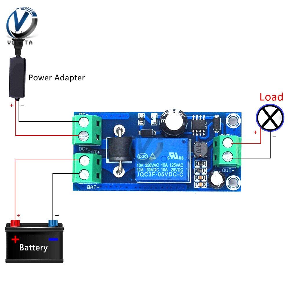 VOKTTA Mô-đun Bảo Vệ Tắt Nguồn 5V-48V/12V-48V Nguyên Bản, Mô-đun Chuyển Mạch Tự Động Bộ Nguồn Pin Cắt Khẩn Cấp UPS Bảng Điều Khiển 12V