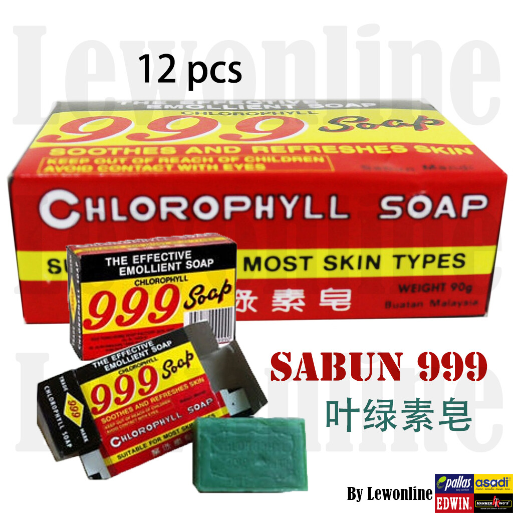 12pcs Original Emollient Chlorophyll 999 Soap 90g Sabun Mandi Body Bath Soap 叶绿素香皂 Sabun 999 Cm999 Lazada