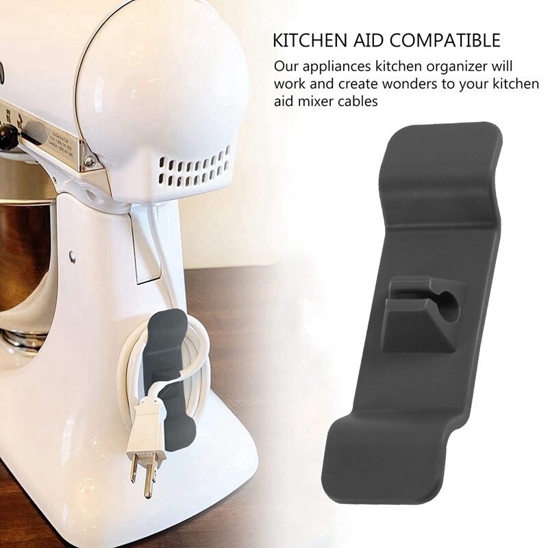 4Pcs Cable Wrap Attachment Compatible with for Kitchenaid Stand Mixer, Cord Storage for Kitchen Aid Cable Organizer
