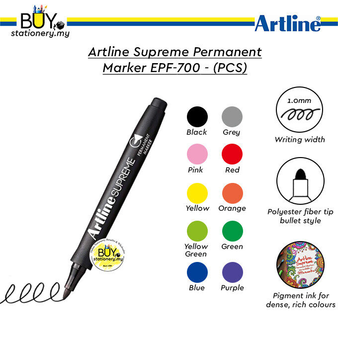 Artline Supreme Permanent Marker EPF-700 -(PCS) Black