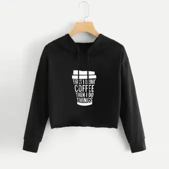 lazada crop top hoodie