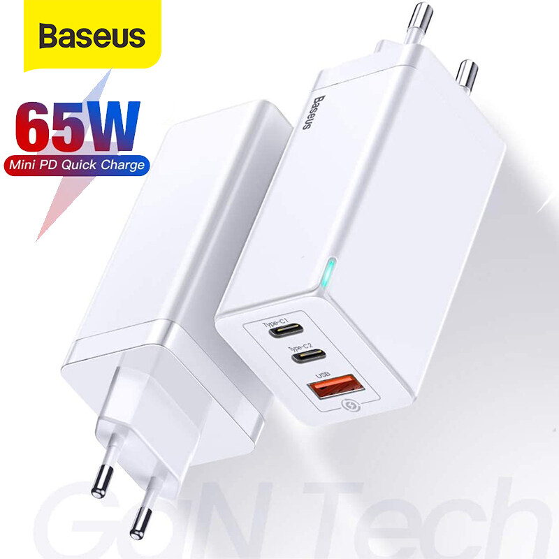 Sạc Baseus GaN 65W USB C Sạc Nhanh USB Nhanh 4.0 3.0 PD 3.0 Loại C, Dành Cho Macbook Pro iPad Pro iPhone 11 Pro Samsung