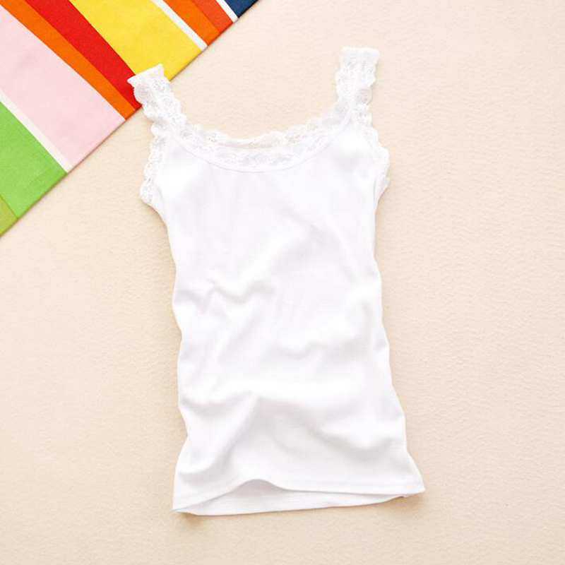 Women Tank Top Summer Lace Tops Female Girl Elegant tshirt Solid Lace Sleeveless T-shirt Vest