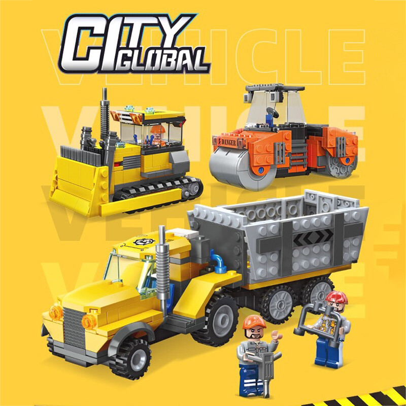 Construction Vehicles Building Block Toy Assembly Particle Children Development Education Collection Toys Puzzle Boys And Girls Birthday Gifts Kids toys 6 Years Old And Above