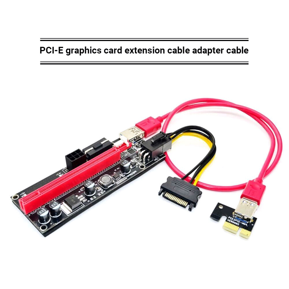 PCI Express Riser Card USB 3.0 Cable PCI-E 1X to 16X Adapter for GPU Mining